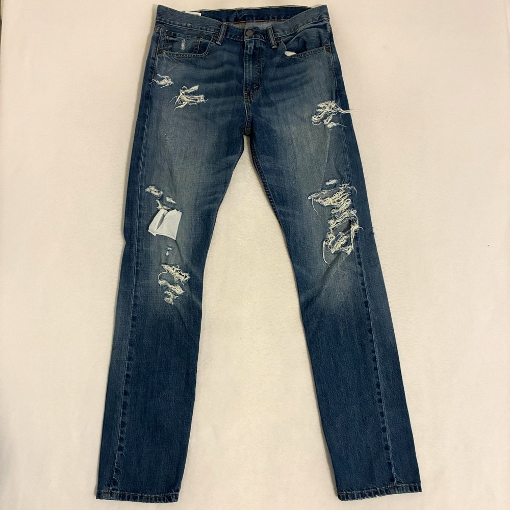 Levis 508 Regular Taper Jeans Mens 32x34 (Fits 34x34) Distressed Street Pants